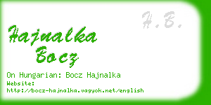 hajnalka bocz business card